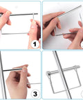 Demonstrating installation of 6 Pack Trailer Coupler Pins 5-16 Inch By 4 Inch Heavy Duty Square Towing Hitch Pins For Trailer Safety