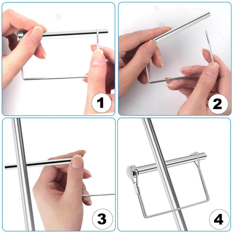Demonstrating installation of 6 Pack Trailer Coupler Pins 5-16 Inch By 4 Inch Heavy Duty Square Towing Hitch Pins For Trailer Safety