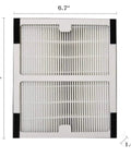 Replacement Idylis Air Purifier Filter B 2 Pack HEPA And Carbon Filter Set for Idylis Air Purifiers, 6.7 x 7.9 x 1.4 inches