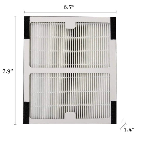Replacement Idylis Air Purifier Filter B 2 Pack HEPA And Carbon Filter Set for Idylis Air Purifiers, 6.7 x 7.9 x 1.4 inches