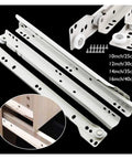 Heavy Duty Drawer Slides Pair With Quiet Close Dampers Two Section Ball Bearing Roller For Desks Cabinets And Tables 12 Inch 30 Cm