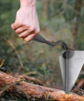 Triangle Hoe Digger Garden Tool Set For Weeding, Planting, And Ditch Digging, Heavy Duty Shovel With Iron Head in use outdoors