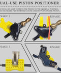Universal Bicycle Hydraulic Disc Brake Bleed Kit Fits Shimano Tektro Magura Hayes Formula Hope Giant dual-use piston positioner