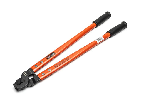 Beefy 28 Inch Cable Cutter For Wire Rope And ACSR That Easily Cuts Up To 3/8 Inch Rope And 7/16 Inch ACSR Notch For Quick Cable Placement Sturdy Steel Handle With Rubber Grips Great For Copper Aluminum And Steel Cables