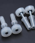Heavy Duty 4 Pack Bi Fold Door Top Guide Wheel Hardware Kit For Smooth Sliding Closet System Replacement Parts, featuring durable wheels and metal rods.