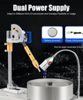 Precision Angle Digital Display Gemstone Grinding Machine For Faceting With Live Readout And 96 Gear Index Wh showing dual power supply options.