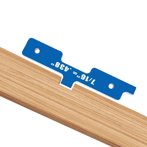 7/16" gauge block from Setup Block Height Gauge Set For Router Table And Table Saw Precision on wood for miter cuts