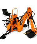 8 Foot Tractor Backhoe Attachment With Hydraulic Thumb And 15 Inch Bucket For Cat 1 And Cat 2 Three Point Tractors Self Contained Hydraulics ISO SAE Switchable Controls 20 To 100 HP BH760H