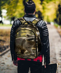 Woodland Raccoon Print Backpack For Everyone With Large Capacity Unisex Everyday Go To Daypack worn by person outdoors