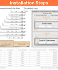 Installation guide for Bottom Mount Soft Close Drawer Slides Full Extension Concealed Rails For Frameless Cabinets, 100 lb load.