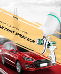 HVLP Gravity Feed Paint Sprayer Set With 3 Nozzles 1.4mm 1.7mm 2.0mm 600cc Cup Easy To Use Spray Gun Kit for Smooth Finishes