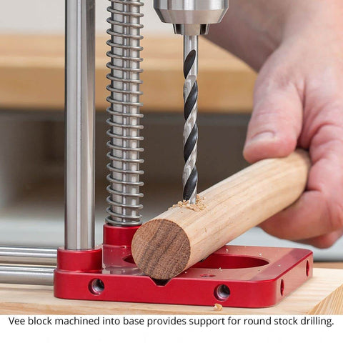Auto Line Drill Guide Portable Drill Guide for Perpendicular Holes Up to Two Inches with Laser Centerlines drilling round wood