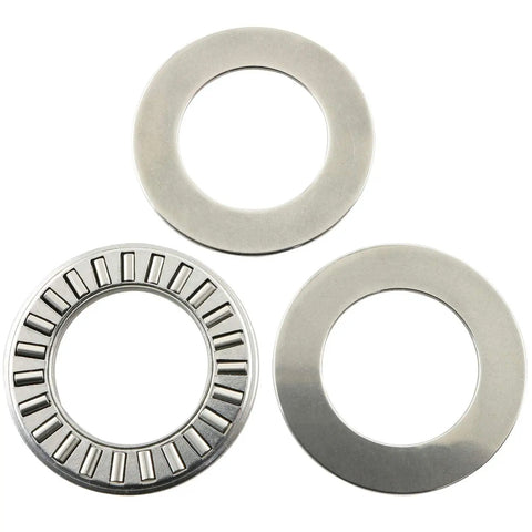 Heavy Duty Thrust Needle Roller Bearing Set With Two Washers NTA1220 2TRA 0.75 Inch Inner Diameter, components displayed on white background