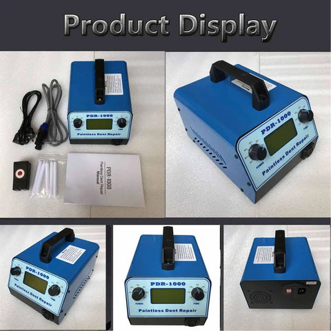 1000W Car Dent Repair Machine With Induction Heating For Paintless Dent Removal, Auto Body Tool, blue unit display