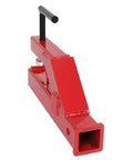 Red Beefy Clamp On Trailer Hitch For 2 Inch Receivers, Heavy Duty Bucket Lip Clamp Mount For Skid Steer And Tractor Buckets