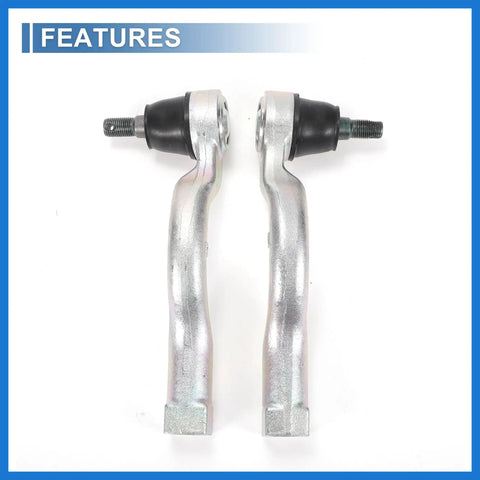 Front Outer Tie Rod End Links Kit For Mitsubishi Montero 2001 2002 2003 2004 2005 2006 Upgrade Suspension And Steering Drag Link Replacement Durable OE Fitment ES800448 ES800447 MR508136 MR508135, two silver steering ends
