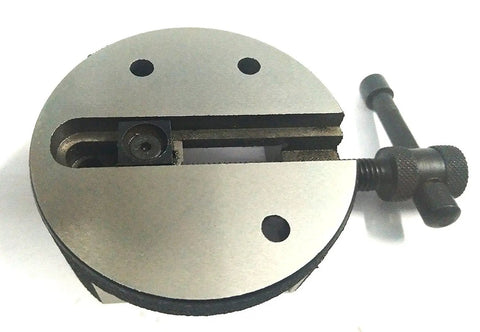 Close-up of vice component for 4 Inch 100 Mm Tilting Heavy Duty Milling Indexing Rotary Table With 1 To 36 Worm Gear, metalworking tool.