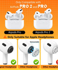 Premium Replacement Ear Tips For Apple AirPods Pro 2nd And 1st Gen White 4 Pairs Soft Silicone Buds compatible with AirPods Pro and Pro 2