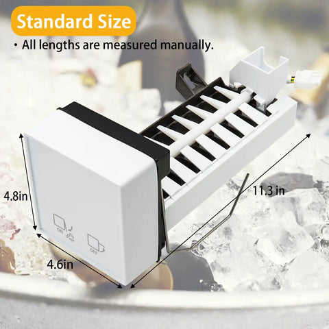FDI104S Ice Maker Replacement for Frigidaire Refrigerators, High Capacity, Easy Quick Install, Replaces Multiple Common Frigidaire Ice Maker Parts, Keeps Your Ice Snappy and Clear, Durable, Ready to Install, 4.8 x 4.6 x 11.3 in