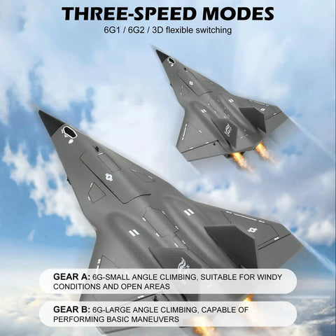 4 Channel RC Plane With 2.4GHz Radio For Beginners, Lightweight EPP Foam Jet With SR 72 Recon Look in flight with three-speed modes