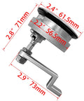 Marine-grade stainless steel floor hatch latch with flush turning lift handle and recessed pull ring