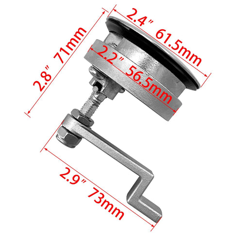 Marine-grade stainless steel floor hatch latch with flush turning lift handle and recessed pull ring
