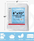 Chamber Vacuum Sealer Bags Heavy Duty BPA Free Pre Cut Pouches For Food Preservation And Freezer Storage 8x10 250 Pack