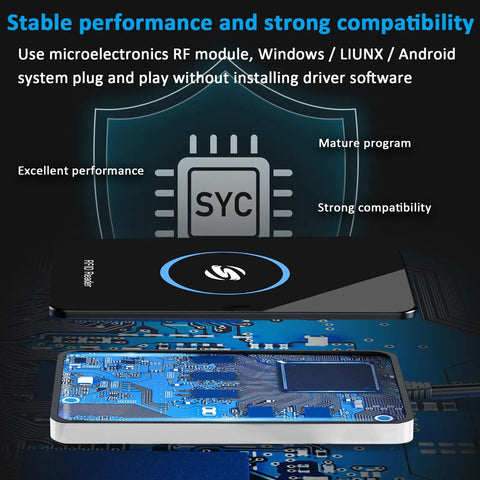 Dual Frequency RFID Reader In A Built Tough Metal Case Delivers Long Range 125KHz And 13.56MHz Read Capabilities shown