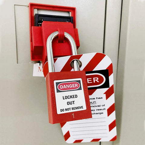 Lockout Tagout Kit With 30 Safety Padlocks And 30 Red Tags Keyed Differently OSHA Compliant Lockout Tagout Locks Plastic Padlocks