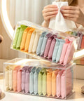 14 Pack Compressed Travel Towel Tablets Ultra Absorbent Water Activated Compact Cloth Dudes Swear By These Fast Expand Wipes For Camping Hiking And Road Trips in colorful packaging.