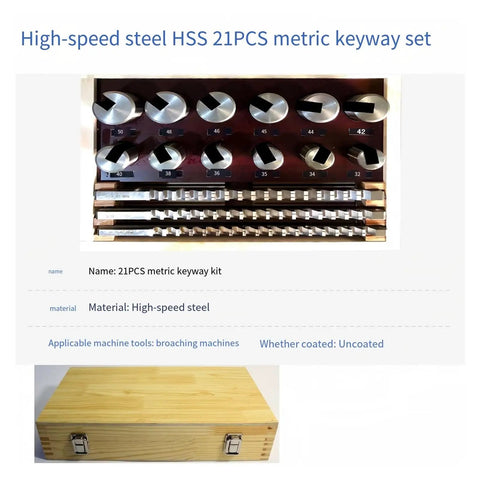 Top Shelf 21 Piece Keyway Puller Set HSS Steel Pusher Extractor Gear Removal Tool Kit For Hardcore Mechanics Who Gonna Need Some Badass Reliability On Jobsite Daily in a high-speed steel 21PCS metric keyway set.