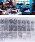 Must-Have M2 M3 M4 Stainless Steel Screw Nut And Washer Kit 1080 Piece Set With Rust Proof Hex Socket Caps in storage case.