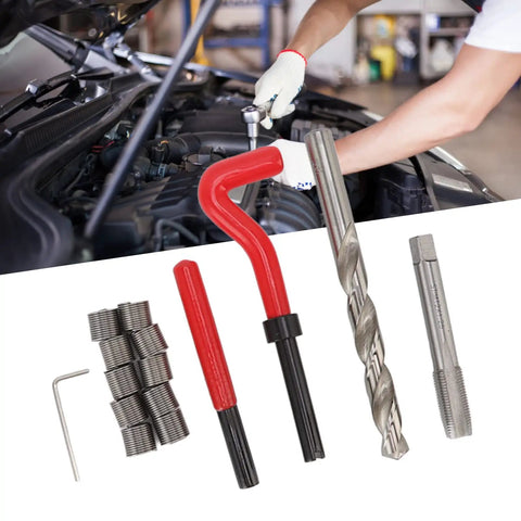Top Notch M12 X 1.25 Thread Repair Kit For Cars And Trucks Heavy Duty HSS Tap And Die Set Fix Stripped Threads Fast Engine Block Work Reusable Tool for engine thread repair