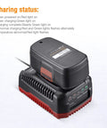 Charger Replacement For 19.2V C3 Lithium NiCd Batteries 140152004 1425301 showing charging status lights