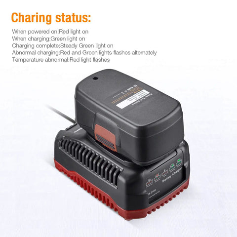 Charger Replacement For 19.2V C3 Lithium NiCd Batteries 140152004 1425301 showing charging status lights
