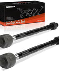 Set Of Two Front Inner Tie Rod Ends For Buick Allure 2010 CXS With High Performance Suspension LaCrosse 2010 2011 2012 V6 3 6L Hydraulic Steering Saab 9 5 2011, black metal