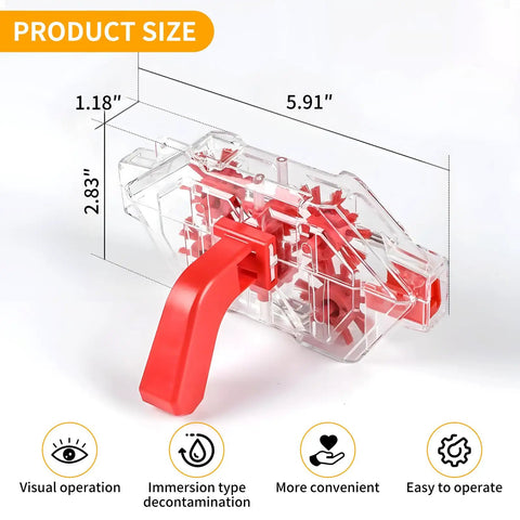 Bike Chain Cleaner Tool Kit With Built In Brushes Transparent Cleaning Machine For Mountain And Road Bikes visible size specs