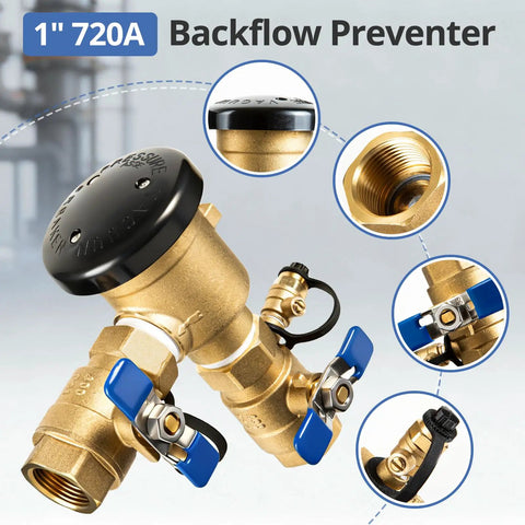 One Inch Solid Brass Backflow Preventer Valve For Lawn Irrigation And Garden Sprinklers Built To Last Vacuum Breaker Assembly