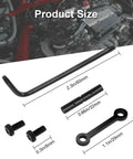 Anti Walk Rotation Pins Kit For Precision Machines And Motorcycles with screws, posts, bracket, wrench, sizes shown.