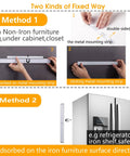 Installation methods for Super Bright Rechargeable Closet Lights With 78 LED Motion Sensor Night Lighting shown with hands mounting light.