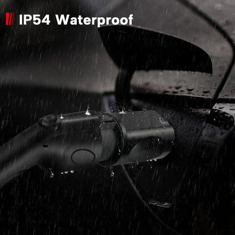 Type1 To Type2 EV Charger Adapter For SAE J1772 To IEC62196, 32A Fast Output in rain, waterproof design, charging electric car.