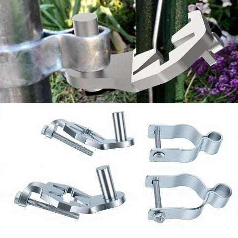Heavy Duty Steel Door Hinges With T Post Suspension for versatile farm gates, rustproof and easy install with all hardware display