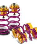 Purple CNC Aluminum Suspension Coilover Sleeves Kit For 06-11 Honda Civic, adjustable height, shown with locking perches