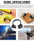 Heavy Duty Nylon Hose Clamp Set With Double Gripping Design 48Pcs Eight Size Plastic Snap Ratcheting Clamps 6.1-26.1 Millimeters