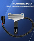 Plug N Play Direct Fit Replacement Crankshaft Position Sensor Fits 1997 1998 1999 2000 2001 2002 2003 Dodge Dakota Durango Ram 1500 2500 3500 Pickup Van B1500 B2500 B3500 And 1997 1998 Jeep Grand Cherokee 3 9L 5 2L 5 9L 56027870AB 5S1724, metal sensor with wiring and connector
