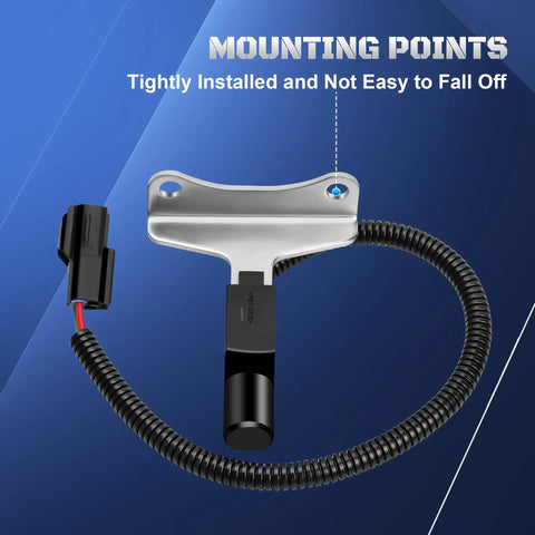 Plug N Play Direct Fit Replacement Crankshaft Position Sensor Fits 1997 1998 1999 2000 2001 2002 2003 Dodge Dakota Durango Ram 1500 2500 3500 Pickup Van B1500 B2500 B3500 And 1997 1998 Jeep Grand Cherokee 3 9L 5 2L 5 9L 56027870AB 5S1724, metal sensor with wiring and connector