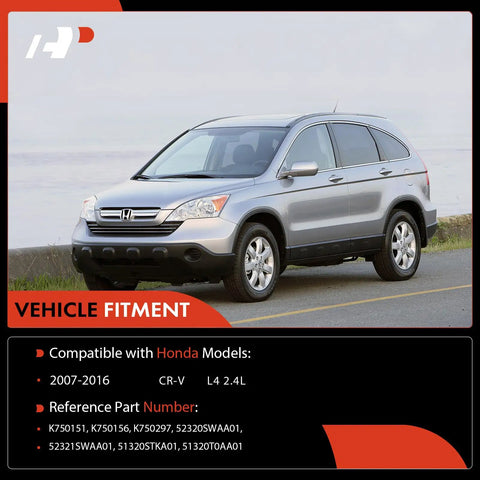 Front And Rear Sway Bar End Link Kit For Honda CR-V 2007 To 2016 Beefed Up Stabilizer Links With Grease Packed For Smooth Operation Tougher Durability And Quick Install, silver Honda CR-V 2007-2016 fitment view