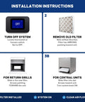Installation instructions for MERV 11 Pleated Air Filter For 1 Inch HVAC Slots, 21.5 x 23.3125 x 0.75 Inches, Universal Fit