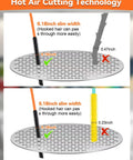 Comparison of 32 Inch Anti Break Metal Drain Snake passing through 0.18-inch and 0.47-inch holes, highlighting slim width efficiency.
