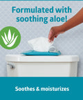 Person using ReadyFlush Biodegradable Flushable Wipes 576 Count In 24 Pack Of 24 Hydraspun Dispersible Fibers